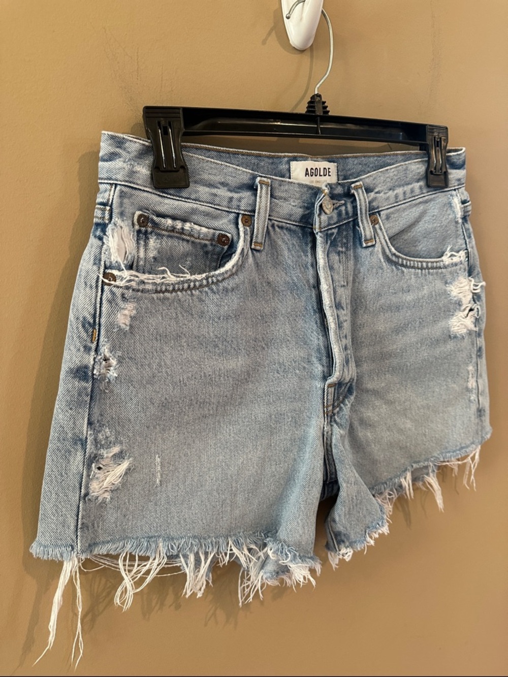 Agolde Parker long Jean shorts - Picture 2 of 5